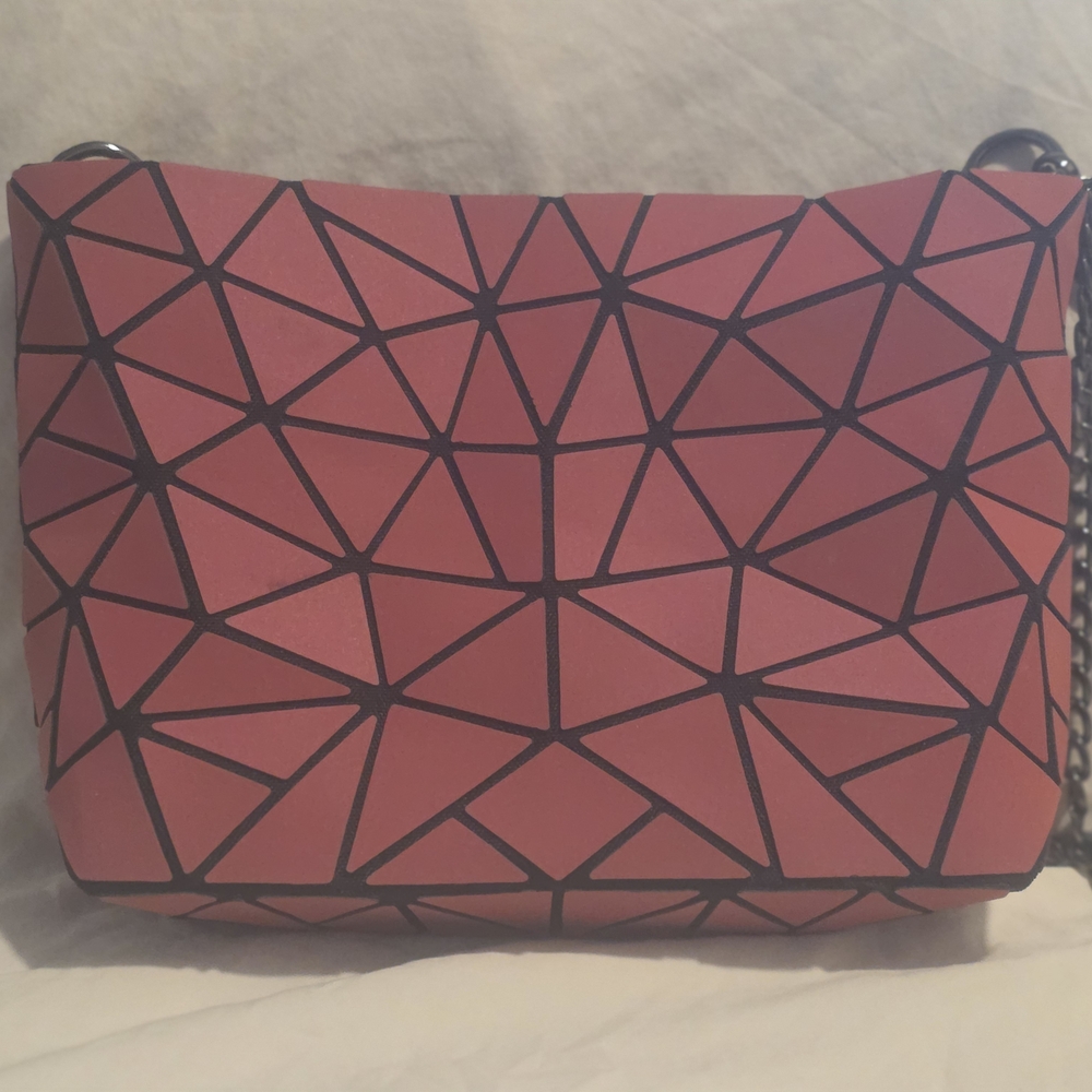 Geometric Pink Crossbody Bag